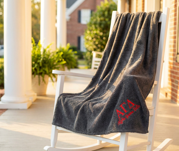 Alpha Gamma Delta Sherpa Blanket