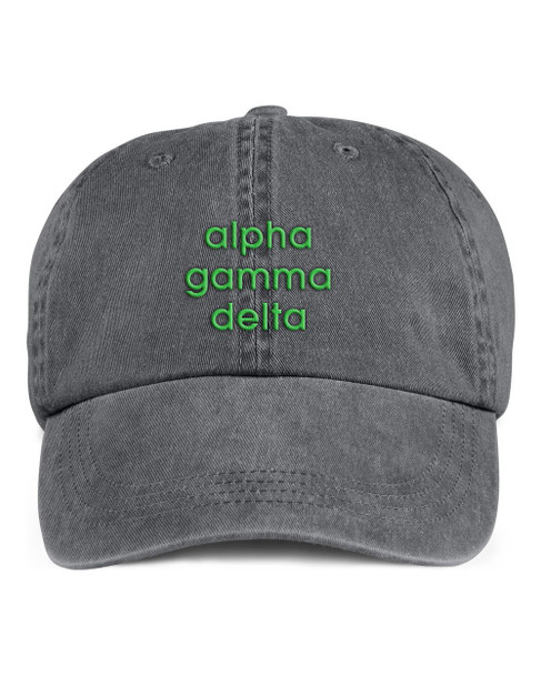 Alpha Gamma Delta Stonewashed Cotton Hats