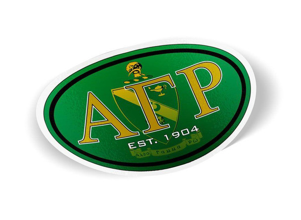  Alpha Gamma Rho Color Oval Decal 