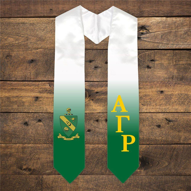  Alpha Gamma Rho Extra Fancy Diagonal Greek Graduation Stole W Crest 