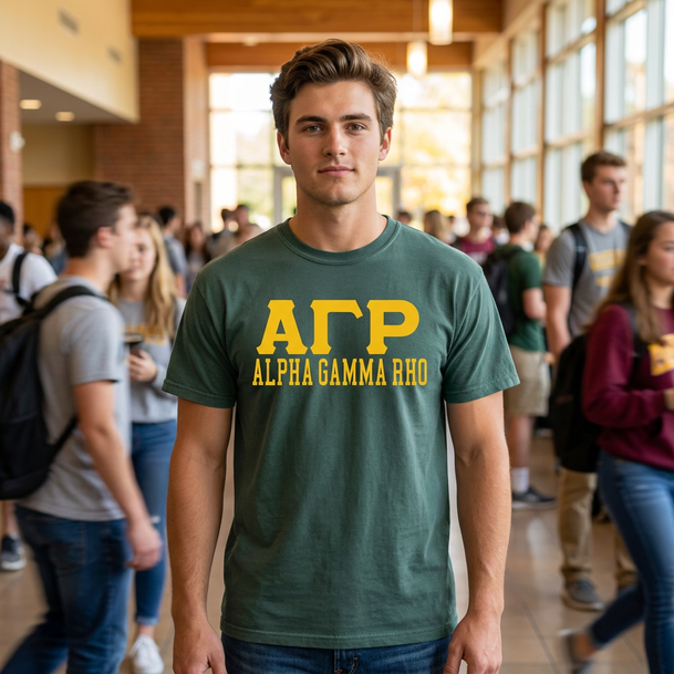 Alpha Gamma Rho Greek Custom Comfort Colors Heavyweight T-Shirt