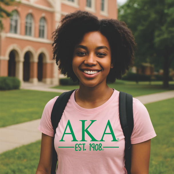 Alpha Kappa Alpha Custom Greek Lettered Short Sleeve T-Shirt - Comfort Colors