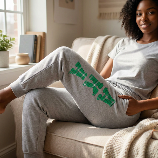 Alpha Kappa Alpha Lettered Joggers (3" Letters)