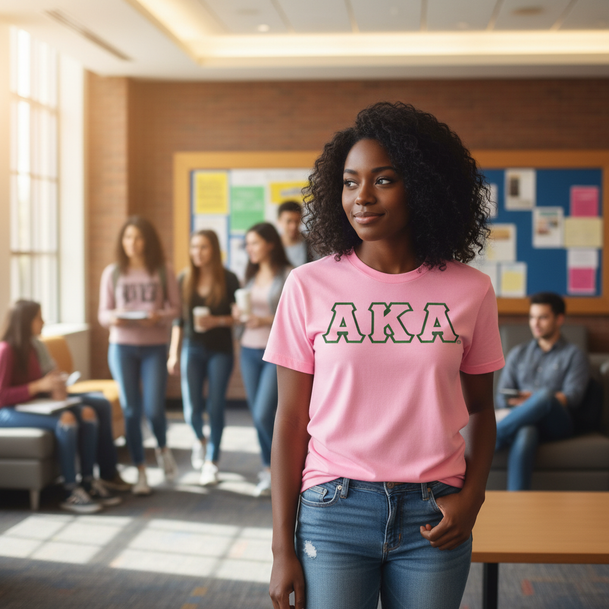 DISCOUNT Alpha Kappa Alpha T-Shirt - Lettered AKA Tee - Best Value