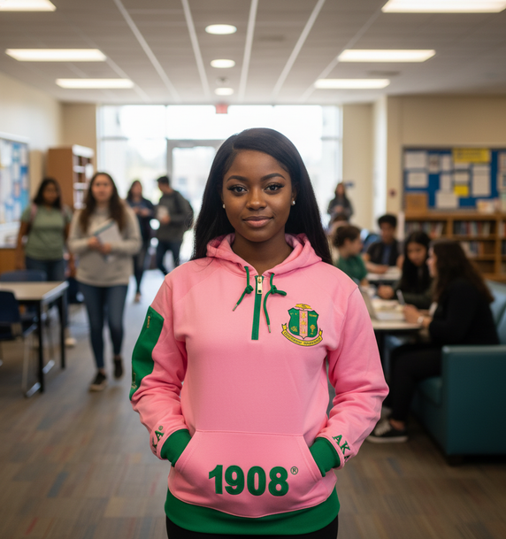 Alpha Kappa Alpha Sweatshirt - Q-Zip AKA Hoodie