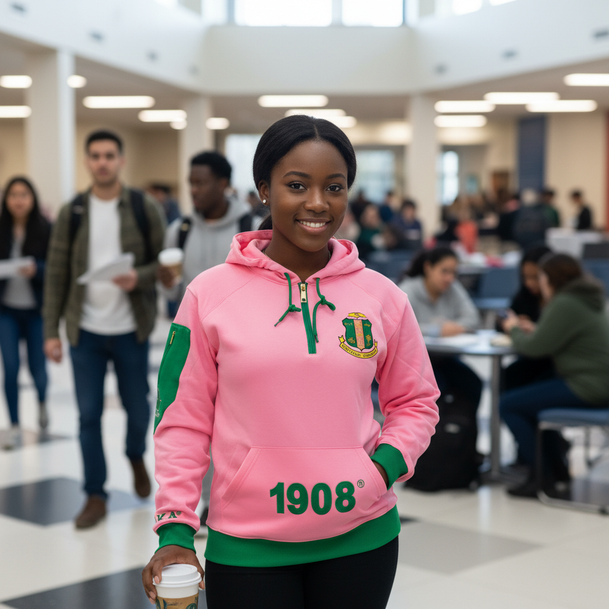Alpha Kappa Alpha Sweatshirt - Q-Zip AKA Hoodie