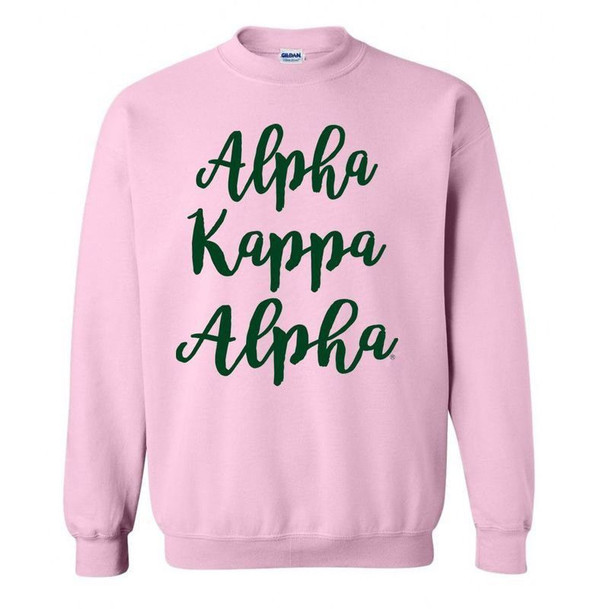 Alpha Kappa Alpha Script Crew Sweatshirt