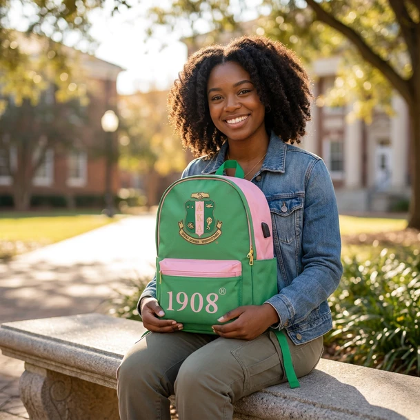 Alpha Kappa Alpha Backpack - AKA USB Port Backpack
