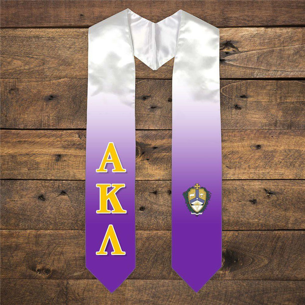  Alpha Kappa Lambda Extra Fancy Simple Greek Graduation Stole W Crest 