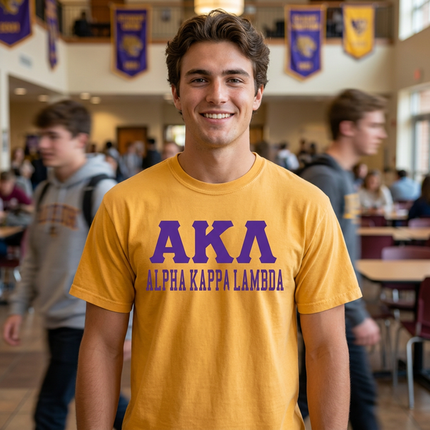 Alpha Kappa Lambda Greek Custom Comfort Colors Heavyweight T-Shirt