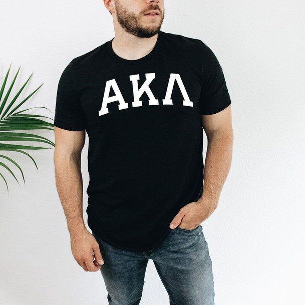 Alpha Kappa Lambda Arched Greek Letter T-Shirt