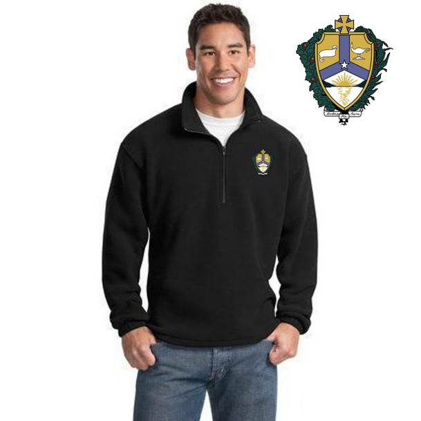  DISCOUNT-Alpha Kappa Lambda Emblem 1/4 Zip Pullover 