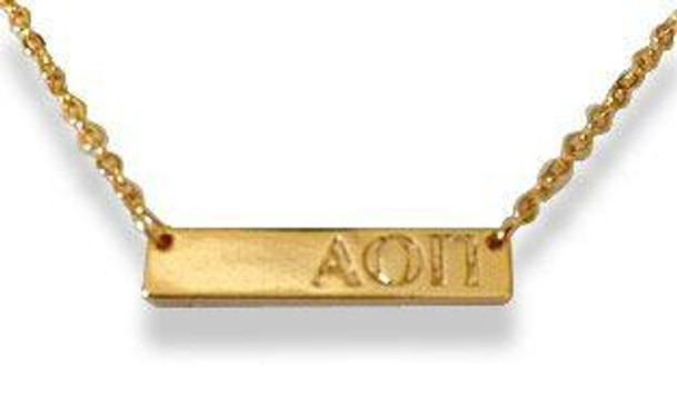 Chic Greek- Shawn Paul Alpha Omicron Pi Cross Bar Necklace 