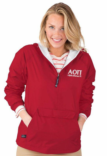  Alpha Omicron Pi Classic Windbreaker Pullover 