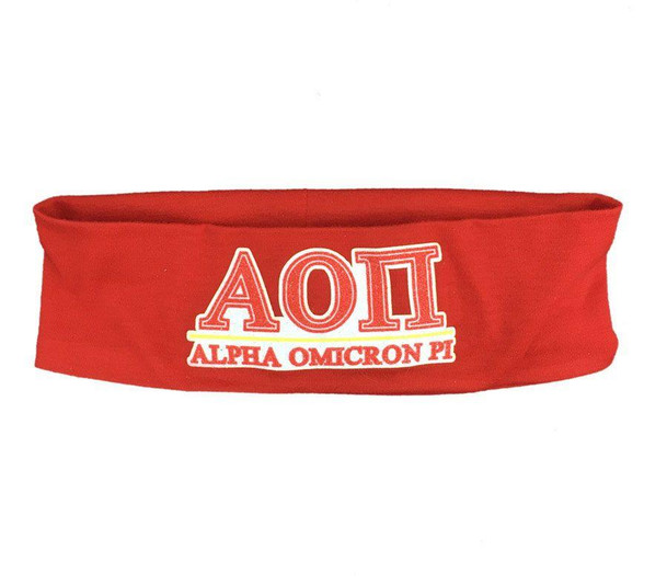  Alpha Omicron Pi Cotton Stretch Headband 