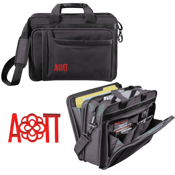  DISCOUNT-Alpha Omicron Pi Rose Briefcase 