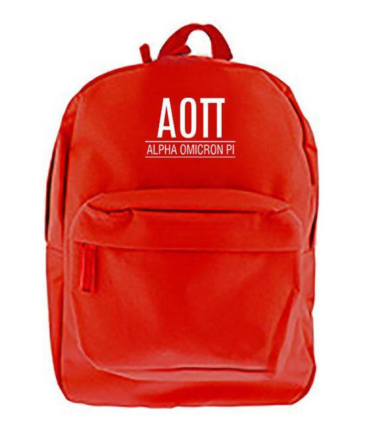  Alpha Omicron Pi Custom Text Backpack 