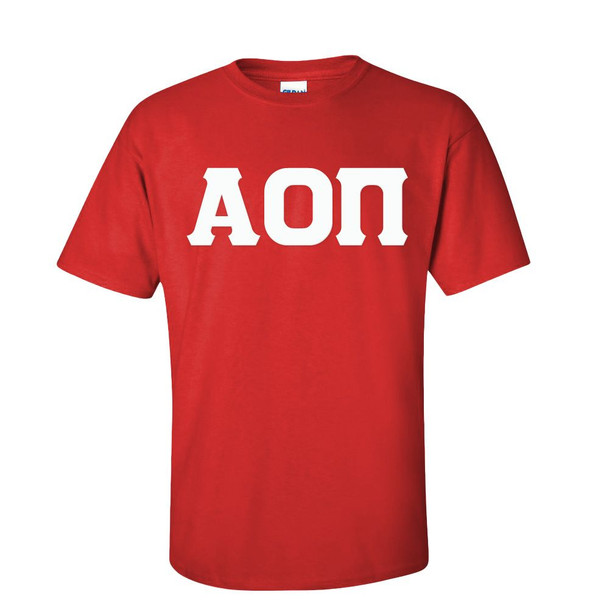 Alpha Omicron Pi Discount Twill Lettered Tee