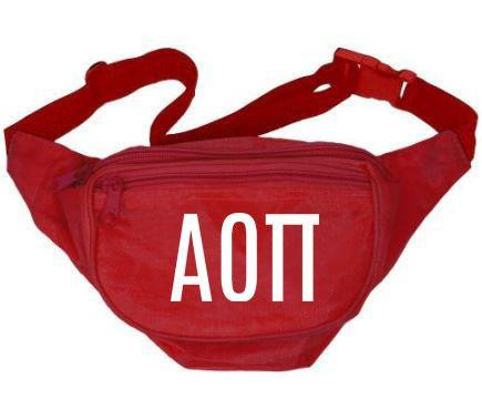  Alpha Omicron Pi Sorority Big Letter Fanny Pack 