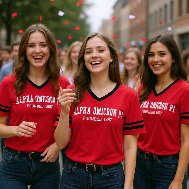 Alpha Omicron Pi Boyfriend Style Founders Jersey
