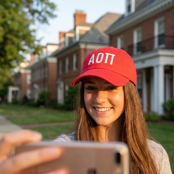 Alpha Omicron Pi Greek Letter Hat