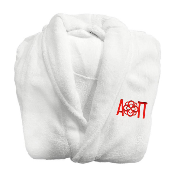  DISCOUNT-Alpha Omicron Pi Infinity Rose Bathrobe 