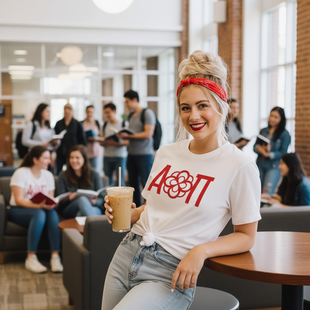 Alpha Omicron Pi Logo Short Sleeve Tee