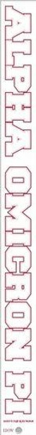 Alpha Omicron Pi Long Window Decals Stickers 