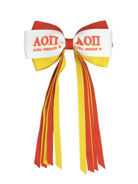  Alpha Omicron Pi Streamer Bow 