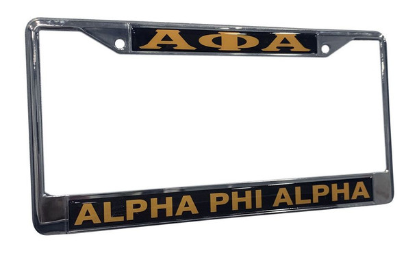 Alpha Phi Alpha Chrome License Plate Frames