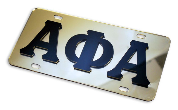 Alpha Phi Alpha Fraternity Mirrored License Plate Cover