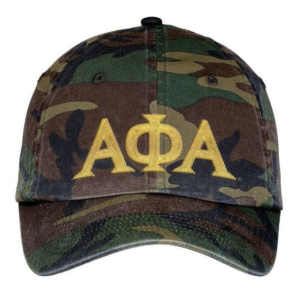 Alpha Phi Alpha Lettered Camouflage Hat