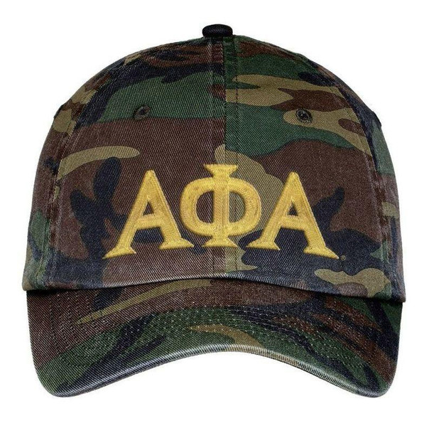  Alpha Phi Alpha Lettered Camouflage Hat 
