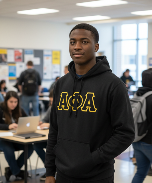 Alpha Phi Alpha Letters Hooded Sweatshirt - Best Value