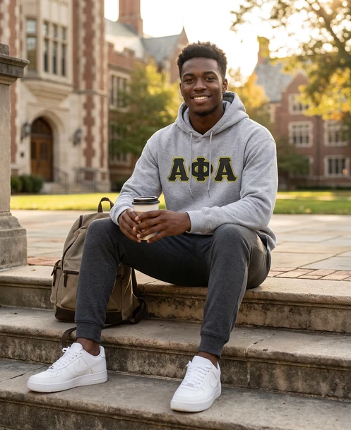 Alpha Phi Alpha Letters Hooded Sweatshirt - Best Value
