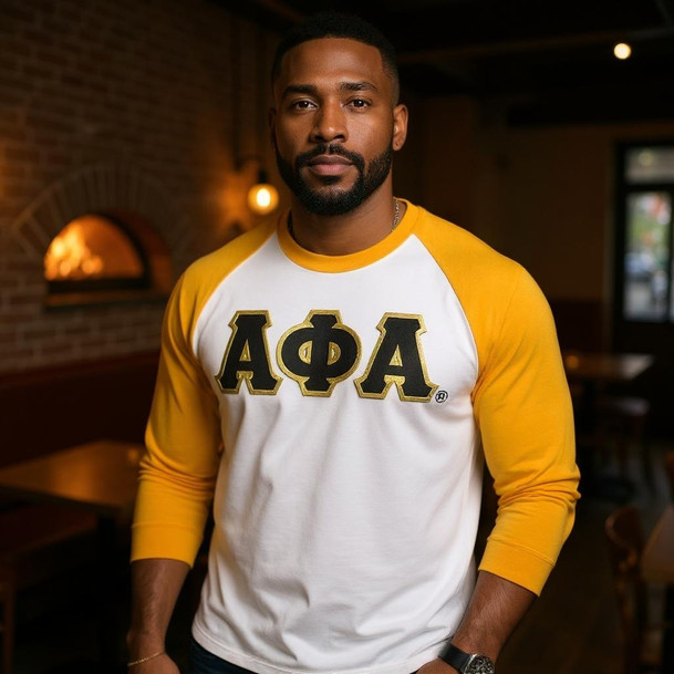 DISCOUNT- Alpha Phi Alpha Lettered Raglan T-Shirt
