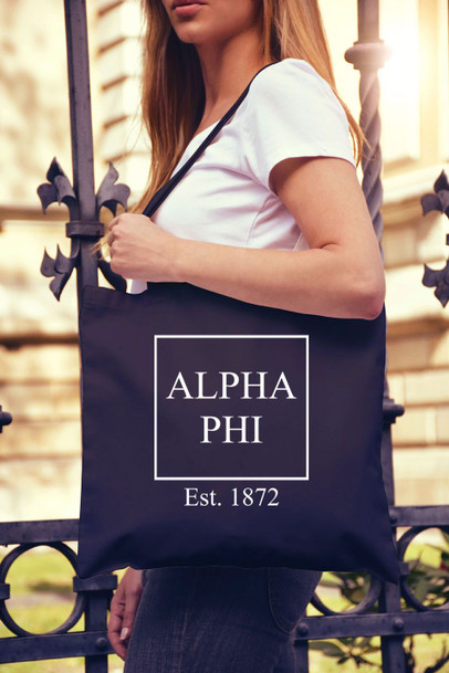 Alpha Phi Box Tote bag