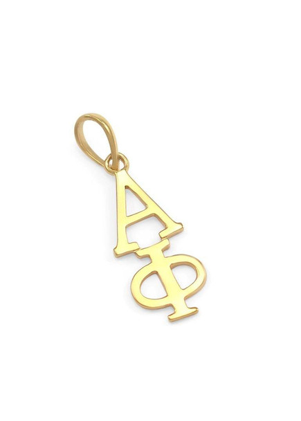 TCS Alpha Phi Greek 14K Solid Gold Lavaliere 