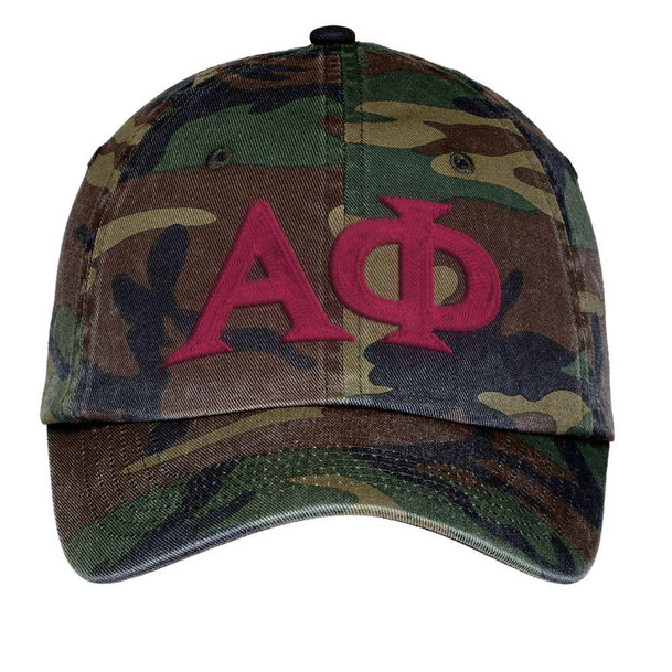  Alpha Phi Lettered Camouflage Hat 
