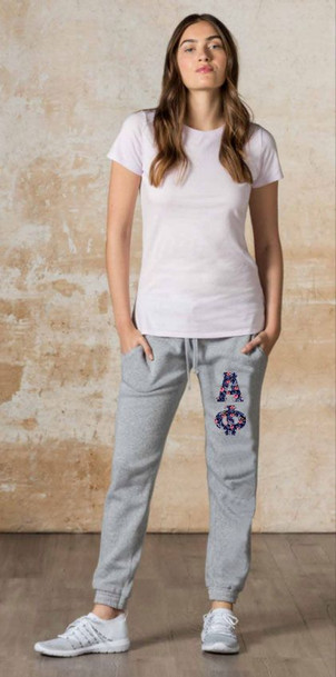 Alpha Phi Lettered Joggers (3" Letters)
