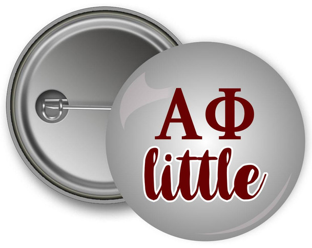 Uptown Greek Alpha Phi Little Button 