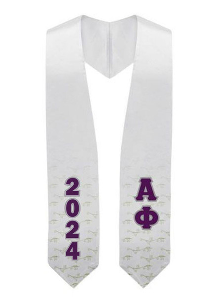  Alpha Phi Flower Graduation Stole 