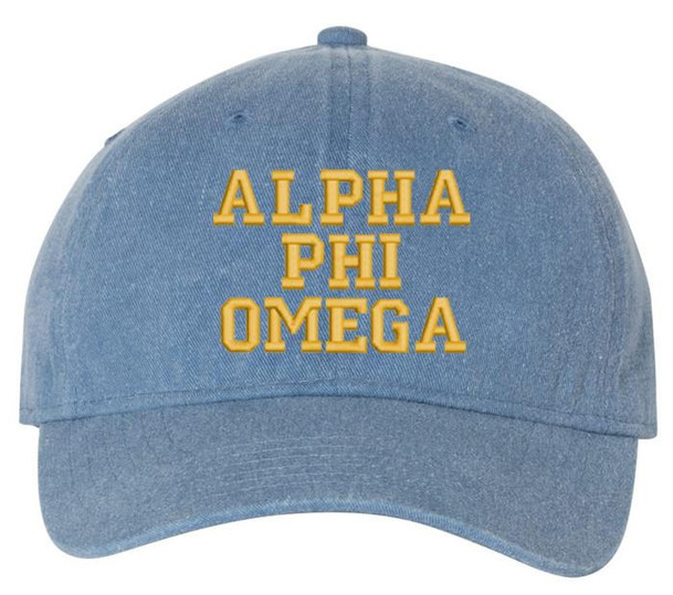  Alpha Phi Omega Pigment Dyed Baseball Cap 