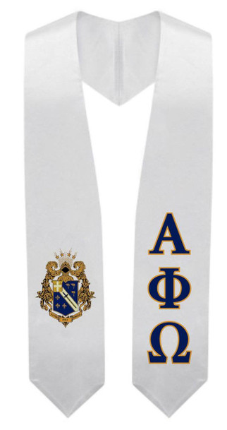  Alpha Phi Omega Super Crest - Shield Graduation Stole 