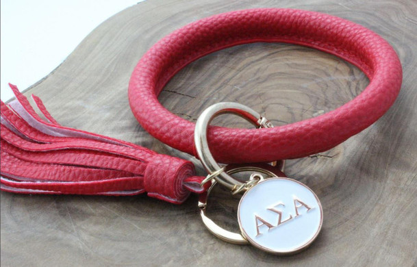 Sorority Shop Alpha Sigma Alpha Bangle Keychain 