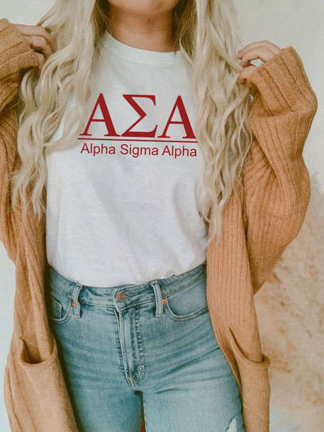 Alpha Sigma Alpha Comfort Colors Heavyweight T-Shirt