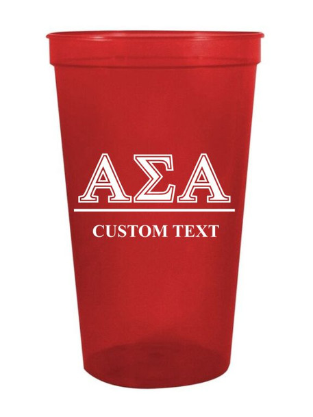 Alpha Sigma Alpha Custom Greek Symbolized Stadium Cup
