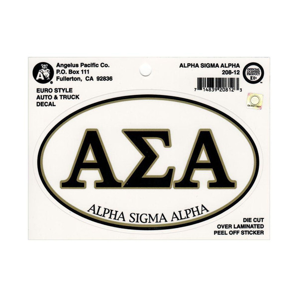  Alpha Sigma Alpha Euro Style Sticker 