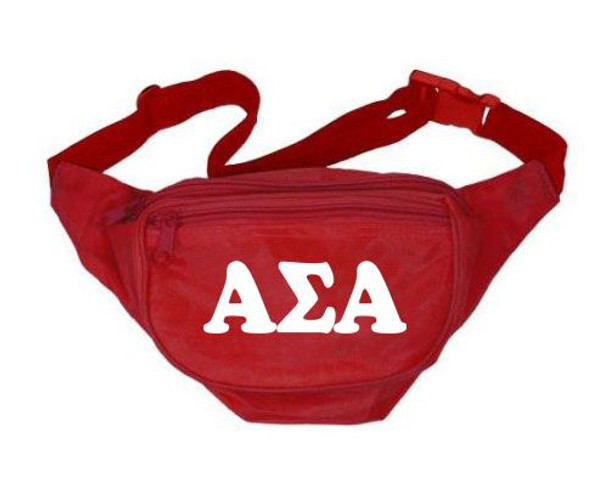 Alpha Sigma Alpha Sorority Big Letter Fanny Pack