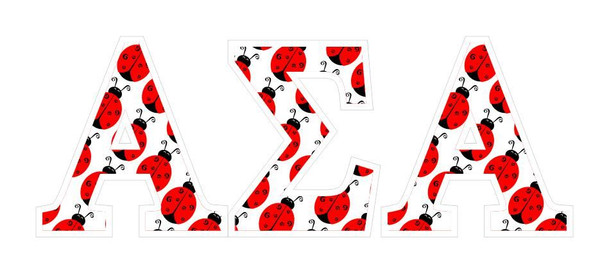 Alpha Sigma Alpha Mascot Greek Letter Sticker - 2.5" Tall